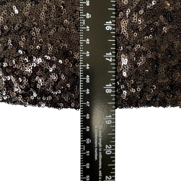 C. Luce Sequined Strapless Gold & Black Dress Size Medium - Picture 13 of 16